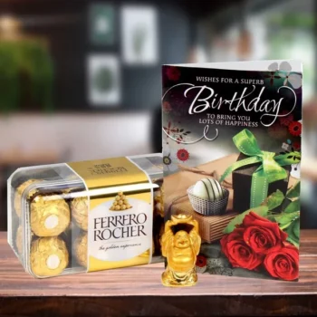 Ferrero Rocher 16 Pcs Chocolate Box with Laughing Buddha & Card
